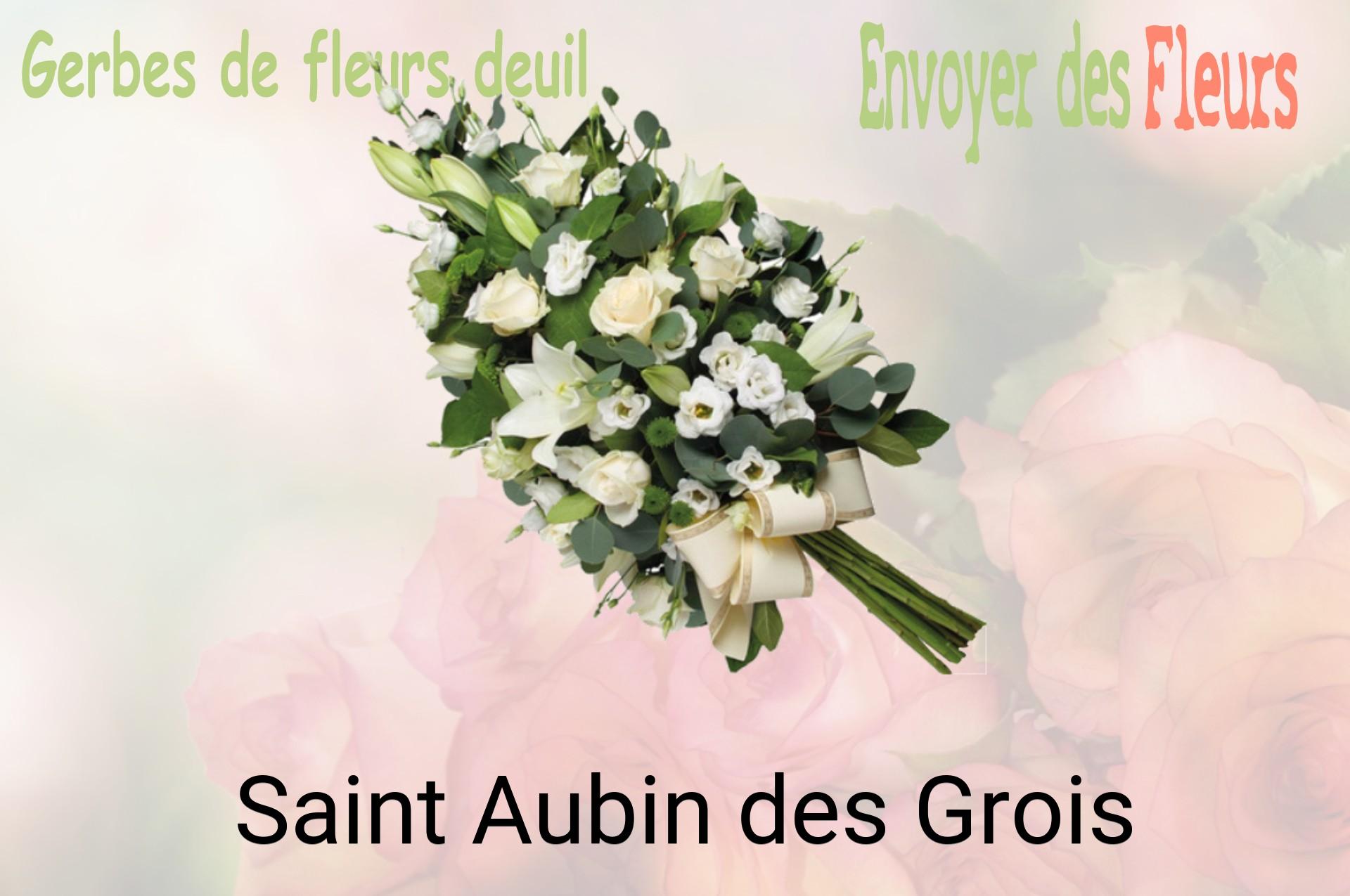 Gerbe de fleurs de deuil livrée à Saint-Aubin-des-Grois
